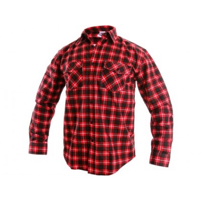 Pánska košeľa flanelová CXS TOM, červeno-čierna